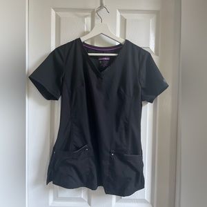 Purple Label by Healing Hands Scrub Set - black